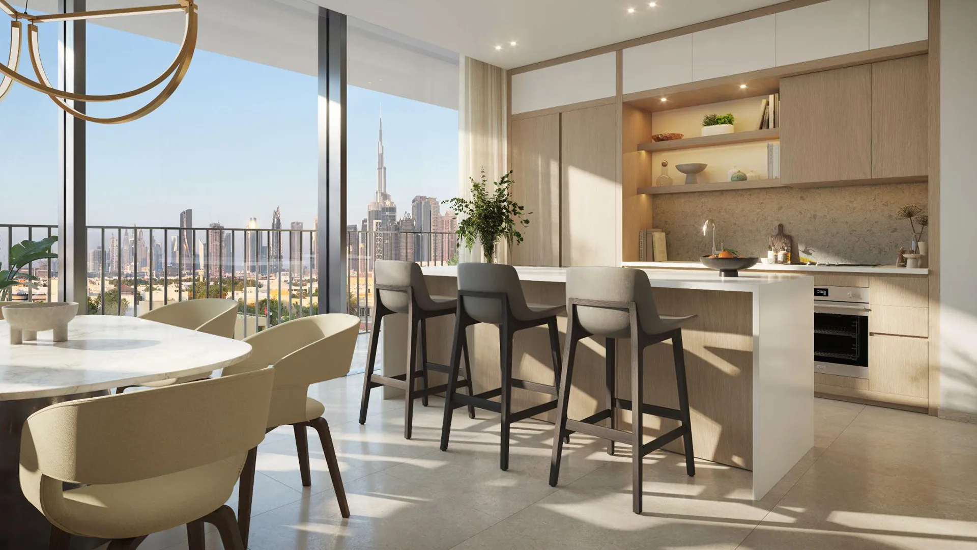 Eden House The Park at Dubai Water Canal – Gallery 06 Eden House The Park contemporary kitchen interior