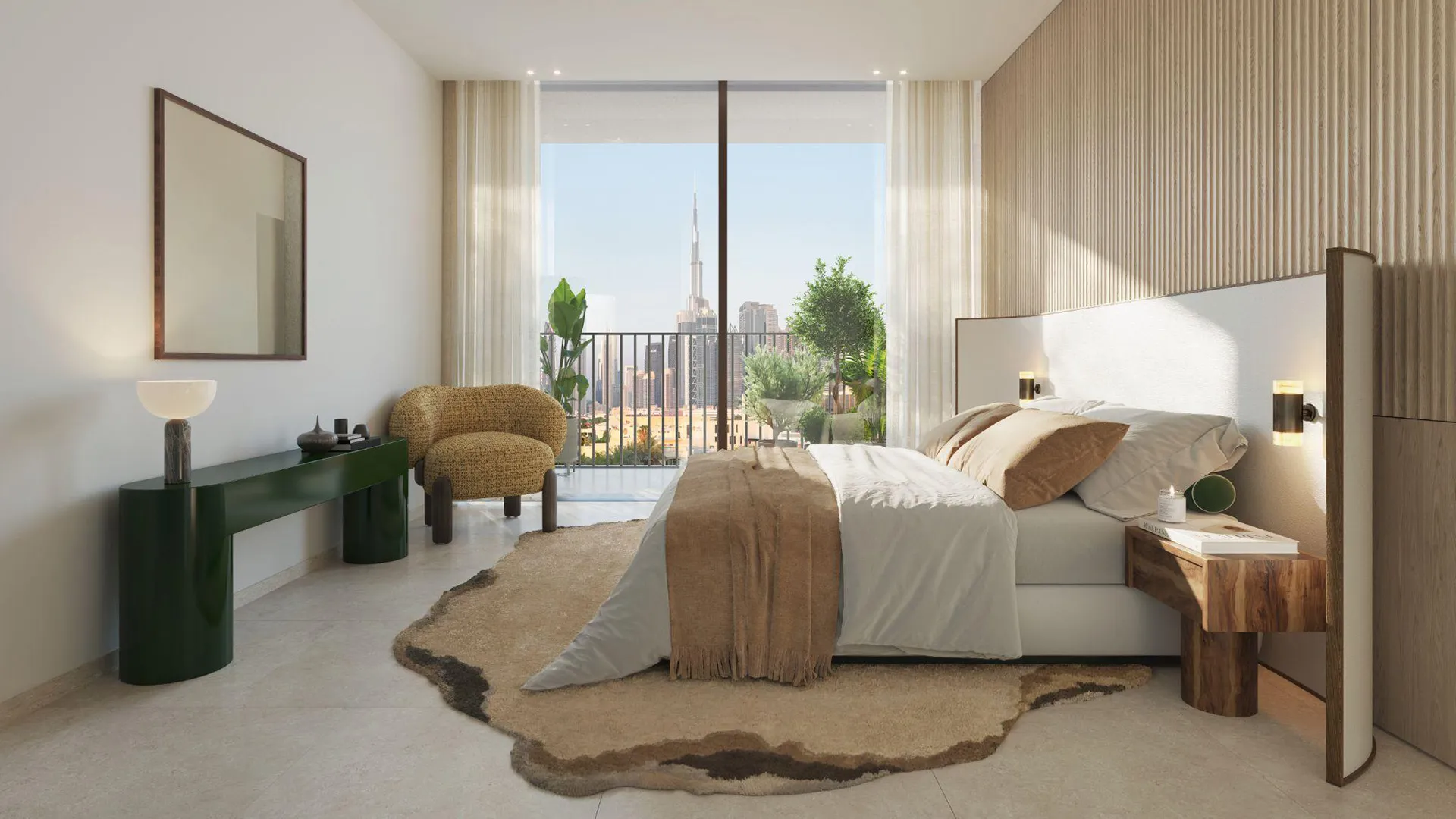Eden House The Park at Dubai Water Canal – Gallery 07 Eden House The Park refined bedroom interior