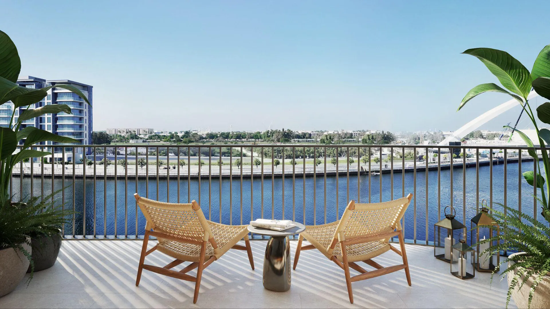 Eden House The Park at Dubai Water Canal – Gallery 08 Eden House The Park private terrace and outdoor living area