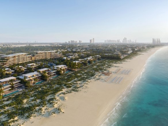 Four Seasons Private Residences Abu Dhabi at Saadiyat Beach aerial view