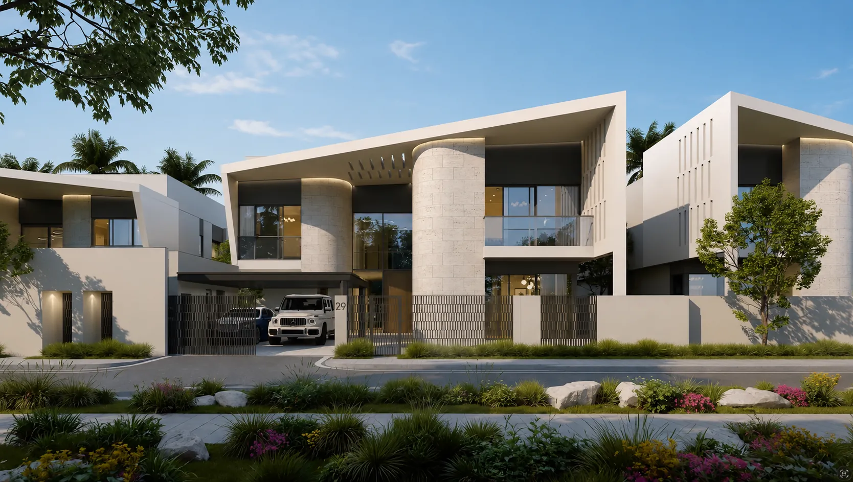Marsa Al Saadiyat by Aldar Hillside Villas with landscaped private entrances
