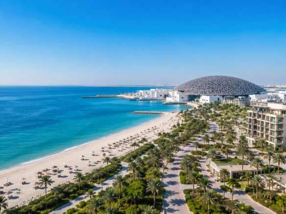 Saadiyat Island Abu Dhabi beachfront and cultural district