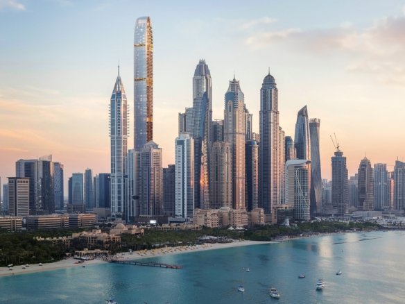 Six Senses Residences Dubai Marina by Select Group tower exterior